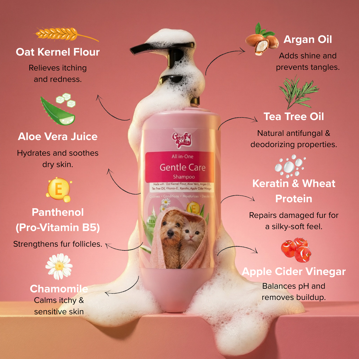 Goofy Pookie All-in-One Gentle Care Shampoo for Dogs & Cats (250ml)