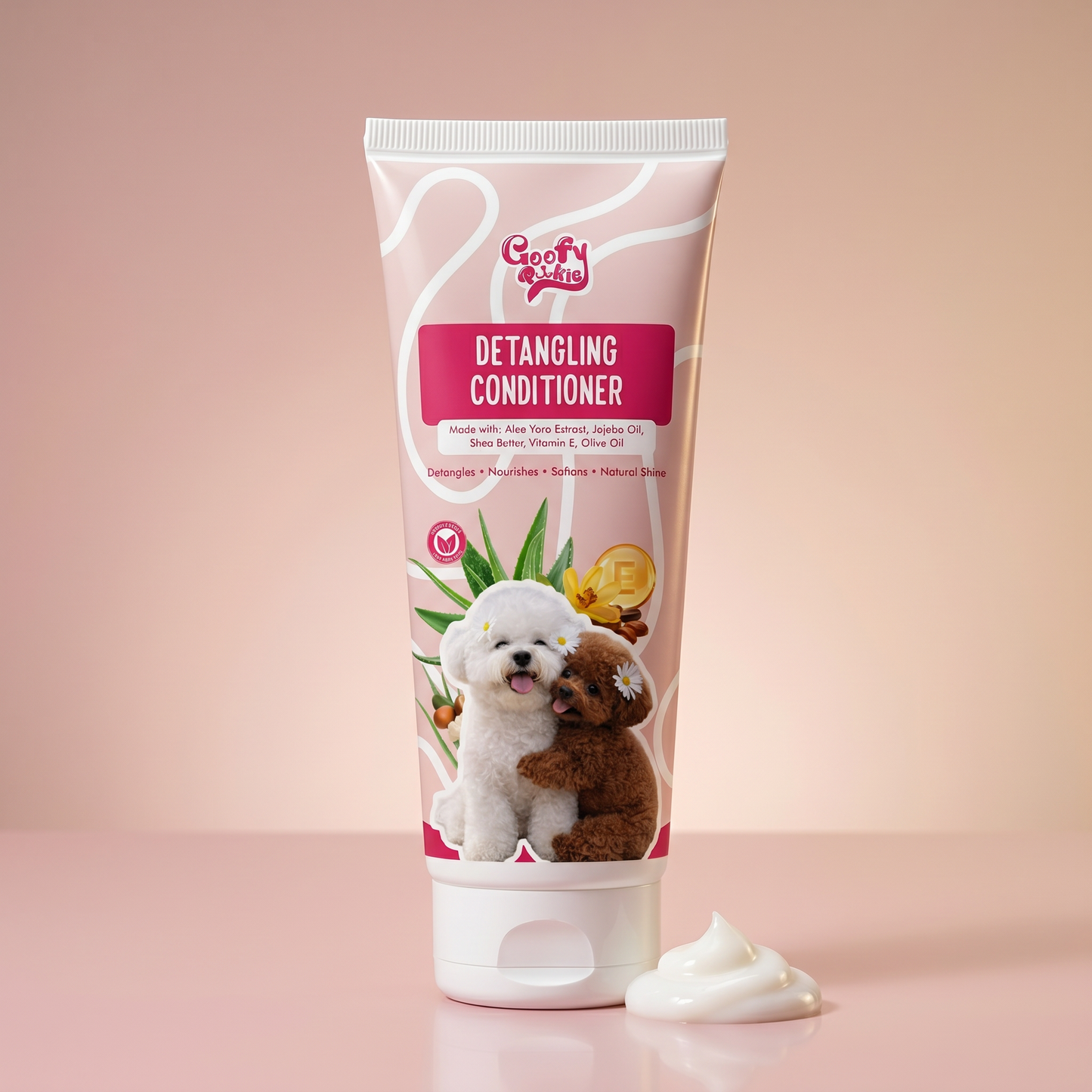 Goofy Pookie Detangling Conditioner for Dogs & Cats (110ml) | Aloe Vera, Shea Butter & Jojoba Oil